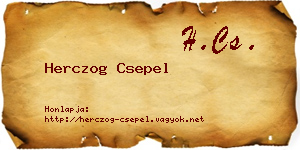 Herczog Csepel névjegykártya